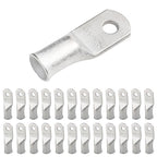 SELTERM 25pcs 4 AWG #10 Stud Marine Grade Tinned Copper Battery Cable Lugs, 4 Guage Ring Terminals, UL Wire Lugs Electrical Battery Cable Ends, Tinned Copper Lugs Battery Terminal Connectors