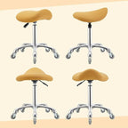 Saddle Stool Chair with Wheels,Ergonomic Swivel Rolling Height Adjustable for Salon Beauty Clinic Dentist Tattoo Home Office