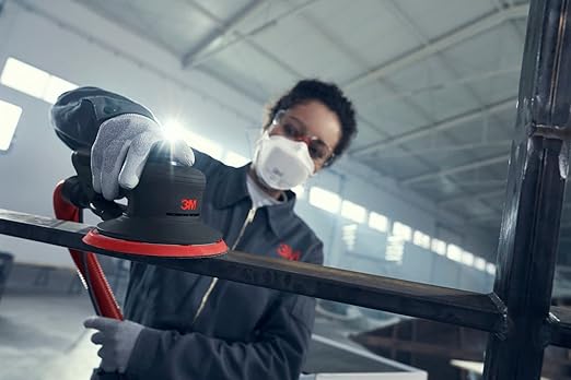 3M Random Orbital Sander, Xtract Pneumatic 88957, 6 in, Self-Generated Vacuum, 3/32 in Orbit, Ergonomic and Lightweight ROS, 209W Motor, Dust Extraction
