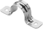 OhLectric Two Hole Rigid Pipe Strap - Sturdy Steel Strap Clamps - Zinc Plated Steel - Reinforced Rib - Corrosion Resistant - Easy to Install - 5 Inches - OL-43251