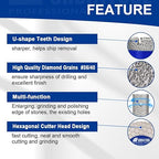 SHDIATOOL Diamond Tile Drill Bits Kit 9pcs, Porcelain Hole Saw Sets, Core Bits Cutter for Drilling Ceramic Marble Granite (6/6/20/25/35/50MM/20MM/SDS/4.5")