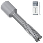 KEENTECH Carbide-Tipped Annular Cutter, 1/2" Diameter x 2" Depth, 3/4" Weldon Shank (2 Flat), High Speed Cutting TCT Mag Drill Bit with Pilot Pin for Harder Material, Stainless Steel, Cast Iron
