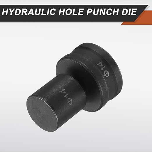 HARFINGTON Hydraulic Hole Punch Die Φ14mm Round Hole 40Cr Steel Electric Punching Kit for CH70 Electric Punching Machine, Black