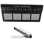 4Pcs Surface Roughness Comparators,Plain Grinding Test Block Ra0.1-0.8mm Microfinish Comparator,Surface Finish Comparator Set for Lathe Machinery Manufactur Teach (4pcs Surface Roughness comparators)