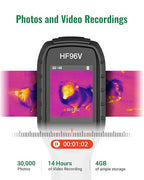 HF96V Thermal Camera with Visual Camera, 240 * 240 Super Resolution, Intelligent Scene Detection, Thermal Imaging Camera with Laser Pointer, 25 Hz, 50° FOV, -4°F to 1022°F, IP54 Infrared Camera
