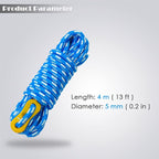 GEERTOP 6 Pack 5 mm Guy Lines Ultralight Tent Cords with Aluminum Adjuster Tensioner Outdoor Camping Guylines Ropes for Tent Tarp, Canopy Shelter, Climbing, Hiking Backpacking Survival Gear