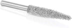 Kutzall Original Taper Rotary Burr, 1⁄8" Shaft, Coarse - Wood Carving Bit for Dremel, Foredom, DeWalt, Milwaukee. Abrasive Tungsten Carbide, 1⁄8" (3.1mm) Head Dia. X 7⁄8" (22.2mm) Length, T-18-E