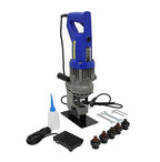 110V Electric Hydraulic Hole Punch Machine with 5 Dies (1/4" to 4/5") for Metal Plates, Angle Iron, Copper, Aluminum & Steel