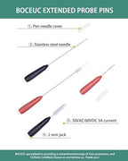 Electrical Back Probe Needles, 8pcs Back Probe Kit Automotive for Instrument Parts Accessories 2mm Socket Test Leads Diameter 0.7mm Pins Fine Tester Puncture
