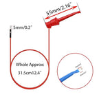 Sumnacon 10Pcs Test Hook to Male Jumper Wires - 26 AWG Binding Post to Solderless Breadboard Jumper Leads, Soft Silicone Flexible Test Leads for Electrical Testing