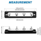 GLOSO Common Bus Bar 3/8” Power Distribution Block Marine Busbar Battery Terminal Distribution Block 150 Amp Rating 4P