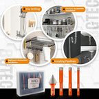 Dry Diamond Drill Bit Set - BGTEC 3pcs 3/8" 10mm Hole Saw and 1pc 4/5" Dimaond Chamfer bit for Granite Marble Porcelain Ceramic,Vacuum Brazed Diamond Core Drill Bit Kit