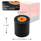 Rubber Expanding Drum 3 Pcs for Abrasive Sanding Bands, 3.5" x 4" with 3/4" Quad Keyway