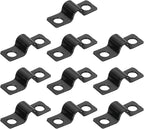 uxcell 100Pcs U-Shaped Pipe Clamp, 1/4 Inch(6mm) 2 Hole U-Tube Strap Clamp Heavy Duty Connector Bracket for Conduit Cables Wire Cord, Black