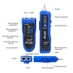 NOYAFA Network Cable Tester, RJ11 RJ45 Network Tester for Telephone, Ethernet, Video, Tone Generator, Metal, Ethernet Cable Tester Cable Toner with Earphone Flashlight