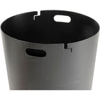 Global Industrial 36 Gallon Outdoor Slatted Steel Round Trash Can with Flat Lid, Plastic Liner & Anchor Kit Included, 28" W x 36" H, Commercial & Industrial Trash Can, Green