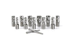 OSCARBIDE Annular Cutter Set 13pcs,1" Cutting Depth,3/4" Weldon Shank, 7/16 to 1-1/16 inch Cutting Diameter Mag Drill Bits for Magnetic Drill Press with 2 pcs Pilot Pins