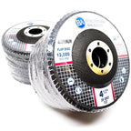 Benchmark Abrasives 4.5" x 7/8" Premium Stearate Coated Type 27 Flap Discs 4 1/2 for Angle Grinder - for Aluminum & Soft Metals - Sanding, Finishing, Grinding Wheels 4 1/2 Inch - (10 Pack) 60 Grit
