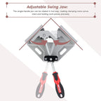 WETOLS Corner Clamp for Woodworking 4PCS 90 Degree Right Angle Clamp with Adjustable Aluminum Alloy Swing Jaw, Single Handle Clamps for Woodworking, Photo Framing, Gifts for Men Dad