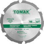 PCDM10 Inch 6 Tooth Polycrystalline Diamond Tipped (PCD) Hardie Fiber Cement Saw Blade with 5/8-Inch Arbor