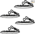 loyal 4 Packs 300W UFO LED High Bay Light, 30000LM LED High Bay Shop Light, 6000K Daylight LED Bay Light with 1.2M Cable US Plug, Commercial High Bay Lighting for Warehouse Workshop Garage Factory