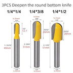6PCS 1/4 Shank Carbide Rounf Nose Bit 90 Degree V-Groove Bit Suit 3D CNC Signmaking Lettering Engraving Router planing Head Wood Cutter Woodworking Tools Carving Cutting Tool
