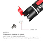 1pc Professional Visual Fault Locator Fiber Optic Tester - Includes 1pc 9/125μm Singlemode FC/LC Adapters | for Fiber Optic Cable Maintenance, Network Installation & Repair (Mode Number: VFL-30)