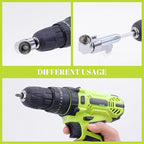 105 Degree Right Angle Drill Adapter, 2025 New Right Angle Head Drill Driver Extension Bit Power Screwdriver Socket Adapter, Corner Tool Screw Hub with Multi-function Bend Screwdriver Bit (Short+Long)