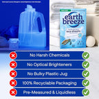 Earth Breeze Laundry Detergent Sheets Fresh Scent - 180 Loads Eco Liquidless Soap - Travel-Friendly for Hot & Cold Cycles, Tackles Tough Stains & Odors - Gentle on Skin, 90 Ct (3 Pack)