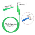Sumnacon 39 Inch Multimeter Test Lead Set - 5 Pcs Stackable Banana Plug to Test Hook Wire Cable Kit with Protective, Flexible Wire Leads for Electrical Testing 500V/5A