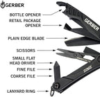 Gerber Gear Dime 12-in-1 Mini EDC Multitool - Needle Nose Pliers, Pocket Knife, Keychain, Bottle Opener - Gifts for Men, EDC Gear and Equipment - Black