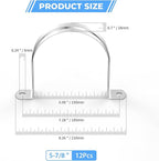 12Pcs 5 7/8 Inch (150mm) 304 Stainless Steel Conduit Clamps, U-Tube Strap Pipe Clamp 2 Hole Strap U Bracket Rigid Pipe Metal Conduit Strap Tension Clips U-tube Clamp