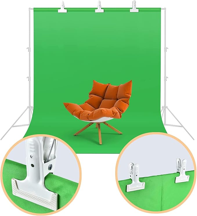 Backdrop Spring Clamps 6 Pack Large Heavy Duty Photography Backdrop 4" Clips for Background Backdrops Stand, Woodworking, Home Improvement (White)
