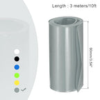MECCANIXITY Battery Wrap PVC Heat Shrink Tubing 58mm Dia 90mm Flat 10 Feet(3meters) Silver Gray Good Insulation for Battery Pack