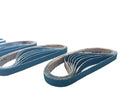 3/8 x 13 Inch Sanding Belts - Starcke Premium 60 Grit Blue Zirconia Cloth Belt Sanders for Woodworking, Metal, Composites & Aluminum, Autobody Sandpaper Belts, Narrow Air File Belt Sanding - 30 Pack