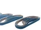 3/8 x 13 Inch Sanding Belts - Starcke Premium 60 Grit Blue Zirconia Cloth Belt Sanders for Woodworking, Metal, Composites & Aluminum, Autobody Sandpaper Belts, Narrow Air File Belt Sanding - 30 Pack