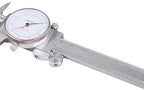 Accusize Industrial Tools 0-6''/0-150 mm by 0.001''/0.02 mm Inch/Metric Dual Needle Precision Dial Caliper Stainless Steel, P920-S236
