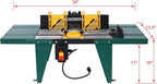 Electric Benchtop Router Table Wood Working Tool Craftsman Tool Stands Woodworking Bench Table Aluminum Strong Structure Tables for Woodworking Tasks (Green, 34")