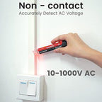 Non-Contact AC Voltage Tester Pen, AC up to 1000V, LED Flashlight, Buzzer Alarm for Live/Null Wire Judgment