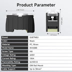2Pcs DIN Rail Terminal Blocks with Cover, IN100BK 600V 130A 38mm² Electrical Connection Terminals, 4Pcs 12-10 AWG Insulated Fork Spade Wire Connectors & 3.15 Inch DIN Rail Included