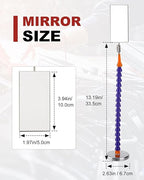 Inspection Mirrors Welding Mechanic Mirror with Magnetic Base Adjustable Arm Machine Tool for Technicians Auto Mechanics for Use in Confined Spaces