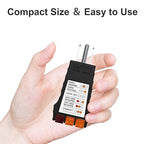 Outlet Tester, Circuit Tester for Grounding Products, AC Electrical Receptacle Tester for North American Outlets, Black