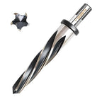 1” Bridge Construction Reamer Drill Bit, M2 HSS Taper Chucking Reamer for Steel Alloy Metal Wood Plastic, 1/2" Non-Slip Shank, 5-Spiral Flutes Car Reamer, to Align or Enlarge Holes, 25mm