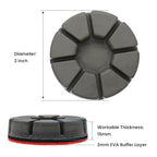Diamond Floor Polishing Pucks for Terrazzo, Marble, Granite, Concrete Floor, 3 Inch 15mm Resin Bond Hook and Loop Polishing Pad, 1500#, 3PCS