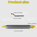 Deburring Tool with 10 Extra High Speed Steel Swivel Blades,Deburring Tool 3D Printing Double Head Anti Skid Handle, Which Can be Rotated or Fixed 360 Degrees,for Metal, Resin, Copper, Plastic