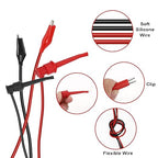 Sumnacon Multimeter Test Lead Set - Stackable Banana Plug to Test Hook, Banana Plug to Alligator Clips Test Cable Kit, Flexible Silicone Electrical Test Wire Leads with Protective 9.8Ft/3M