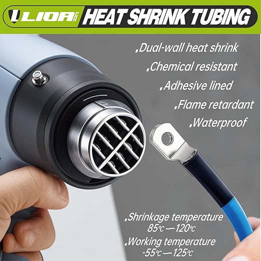 Heat Shrink Tubing 50 Feet Roll, 3:1 Ratio Adhesive Lined Marine Grade Shrink Wrap Tubing,Industrial Heat Shrink Tube Electrical (1, Red, 50ft-Dia-1/2")