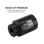 CASOMAN 6-Point 1/2-Inch Drive Deep Impact Socket- 1-7/16" (SAE), CR-MO, 1/2-inch Drive 6 Point Axle Nut Socket for Easy Removal of Axle Shaft Nuts (1-7/16")