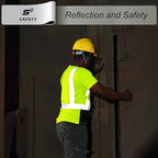 sesafety Hi Visibility Shirts for Men, Safety Shirts with Reflective Strips Class 2, Hi Vis Construction Work Shirt with Pocket Yellow XL