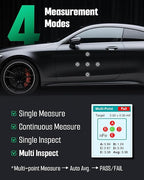 TESMEN TCG-2001 Paint Thickness Gauge for Cars, Digital Paint Meter with Data Bar Graph, 4-Way Backlit Color Screen, Car Paint Mil Thickness Tester with Limit Alarm for Used Car Buyers - Green